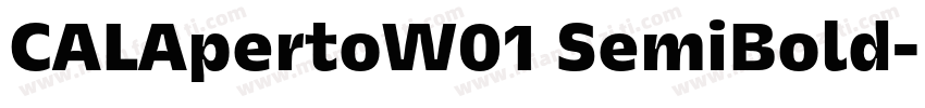 CALApertoW01 SemiBold字体转换